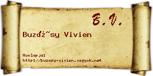 Buzásy Vivien névjegykártya