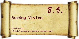 Buzásy Vivien névjegykártya
